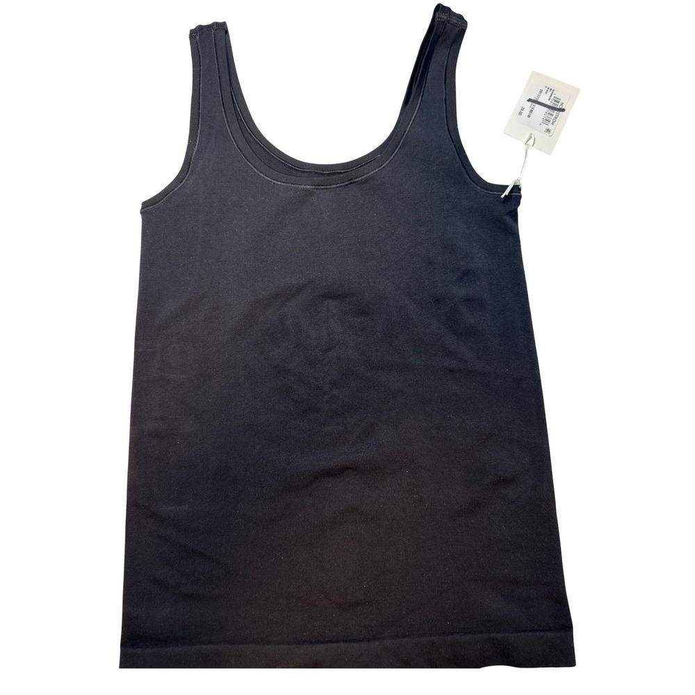 Nordstrom Seamless Layering Tank Top Black Scoop Neck Camisole Small NO508687MI